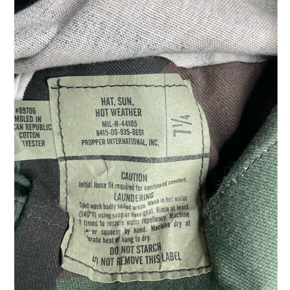 Propper Boonie Hat Sz 7 1/4 US Military Bucket Day One Desert Camo Chin Strap - Picture 7 of 13